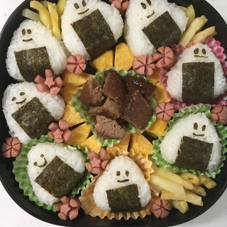 ニコニコおにぎりとひまわりお弁当(^○^)